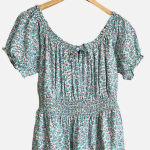 Brand New With Tags!! Jcrew Puff-sleeve midi dress in floral print- Sz. 6!!